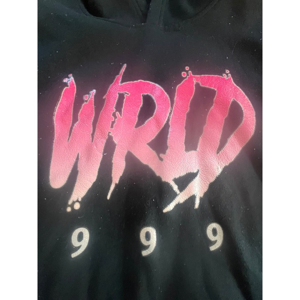 Juice WRLD 999 Club Hoodie Black Pink Gradient Graphic Pullover Sweatshirt - Picture 4 of 5